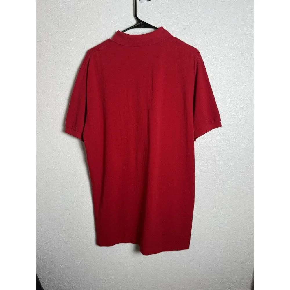 Ralph Lauren Men Polo Shirt Size L Red Pony Short Sleeve Cotton